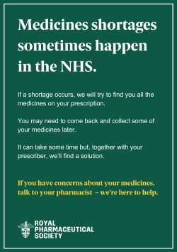 White Medicines Shortages poster